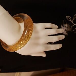 Rachel Leigh Translucent Gold Sparkle Bangle